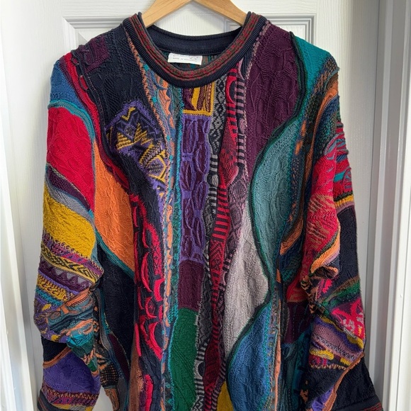 COOGI Other - Vintage Coogi Australia 3D Bold colorful Sweater Mens L Biggie Smalls Cosby 90’s